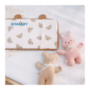 Gối cao su non vải muslin thông thoáng cho bé hình tai thú